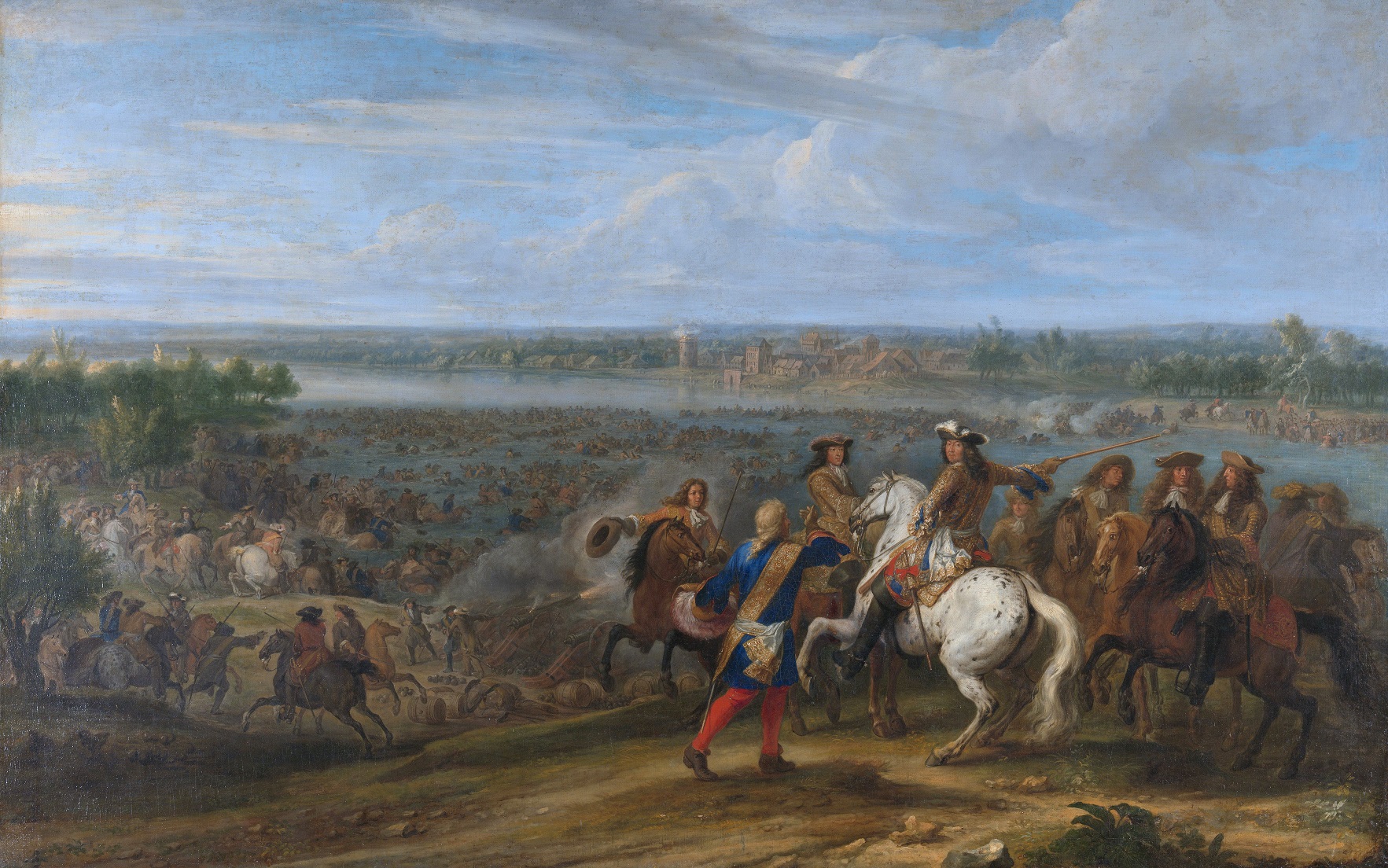 Lodewijk XIV steekt de Rijn over bij Lobith, 12 juni 1672